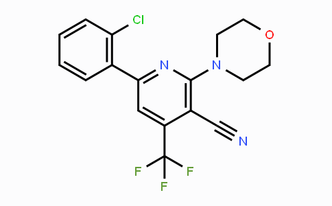 CAS No. 478049-43-3, 6-(2-Chlorophenyl)-2-morpholino-4-(trifluoromethyl)nicotinonitrile