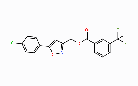 CAS No. 338777-03-0, [5-(4-Chlorophenyl)-3-isoxazolyl]methyl 3-(trifluoromethyl)benzenecarboxylate
