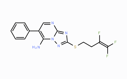 CAS No. 338777-19-8, 6-Phenyl-2-[(3,4,4-trifluoro-3-butenyl)sulfanyl][1,2,4]triazolo[1,5-a]pyrimidin-7-ylamine