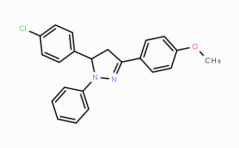CAS No. 75745-49-2, 5-(4-Chlorophenyl)-3-(4-methoxyphenyl)-1-phenyl-4,5-dihydro-1H-pyrazole