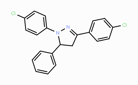 CAS No. 7245-52-5, 1,3-Bis(4-chlorophenyl)-5-phenyl-4,5-dihydro-1H-pyrazole