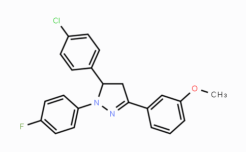 CAS No. 478050-15-6, 5-(4-Chlorophenyl)-1-(4-fluorophenyl)-3-(3-methoxyphenyl)-4,5-dihydro-1H-pyrazole