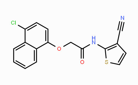 CAS No. 338777-56-3, 2-[(4-Chloro-1-naphthyl)oxy]-N-(3-cyano-2-thienyl)acetamide