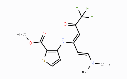 CAS No. 882747-70-8, Methyl 3-({(Z)-1-[(E)-2-(dimethylamino)ethenyl]-4,4,4-trifluoro-3-oxo-1-butenyl}amino)-2-thiophenecarboxylate