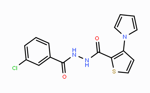 CAS No. 672925-18-7, N'-(3-Chlorobenzoyl)-3-(1H-pyrrol-1-yl)-2-thiophenecarbohydrazide