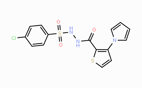 CAS No. 672925-20-1, 4-Chloro-N'-{[3-(1H-pyrrol-1-yl)-2-thienyl]carbonyl}benzenesulfonohydrazide