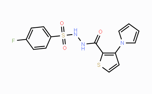 CAS No. 672925-21-2, 4-Fluoro-N'-{[3-(1H-pyrrol-1-yl)-2-thienyl]carbonyl}benzenesulfonohydrazide