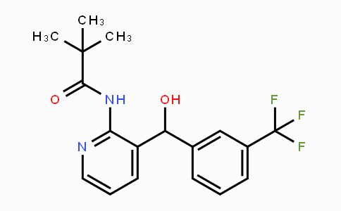 CAS No. 866038-90-6, N-(3-{Hydroxy[3-(trifluoromethyl)phenyl]methyl}-2-pyridinyl)-2,2-dimethylpropanamide