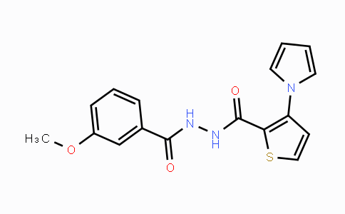 CAS No. 672925-23-4, N'-(3-Methoxybenzoyl)-3-(1H-pyrrol-1-yl)-2-thiophenecarbohydrazide