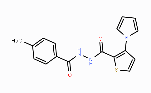 CAS No. 672925-24-5, N'-(4-Methylbenzoyl)-3-(1H-pyrrol-1-yl)-2-thiophenecarbohydrazide
