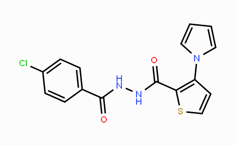 CAS No. 672925-34-7, N'-(4-Chlorobenzoyl)-3-(1H-pyrrol-1-yl)-2-thiophenecarbohydrazide