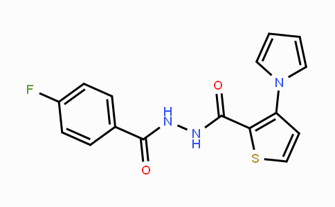 CAS No. 672925-36-9, N'-(4-Fluorobenzoyl)-3-(1H-pyrrol-1-yl)-2-thiophenecarbohydrazide