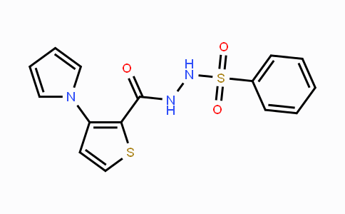 CAS No. 666724-72-7, N'-{[3-(1H-Pyrrol-1-yl)-2-thienyl]carbonyl}benzenesulfonohydrazide
