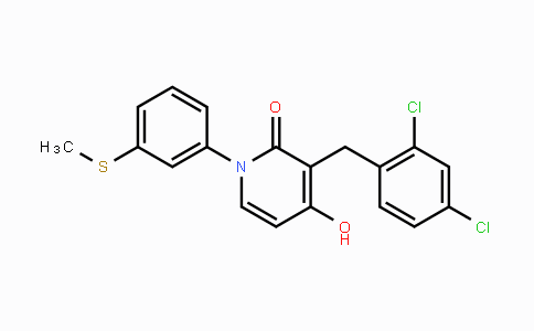 CAS No. 672949-08-5, 3-(2,4-Dichlorobenzyl)-4-hydroxy-1-[3-(methylsulfanyl)phenyl]-2(1H)-pyridinone