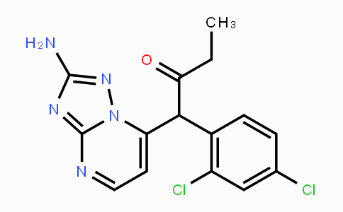 CAS No. 866039-10-3, 1-(2-Amino[1,2,4]triazolo[1,5-a]pyrimidin-7-yl)-1-(2,4-dichlorophenyl)-2-butanone