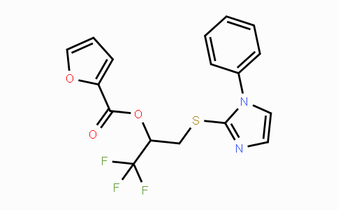 CAS No. 691891-12-0, 2,2,2-Trifluoro-1-{[(1-phenyl-1H-imidazol-2-yl)sulfanyl]methyl}ethyl 2-furoate