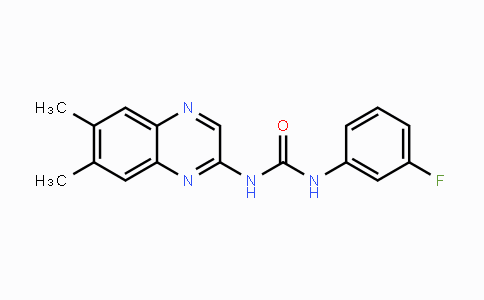 CAS No. 672950-00-4, N-(6,7-Dimethyl-2-quinoxalinyl)-N'-(3-fluorophenyl)urea
