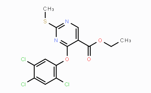 CAS No. 672950-47-9, Ethyl 2-(methylsulfanyl)-4-(2,4,5-trichlorophenoxy)-5-pyrimidinecarboxylate