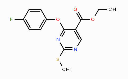 CAS No. 432521-66-9, Ethyl 4-(4-fluorophenoxy)-2-(methylsulfanyl)-5-pyrimidinecarboxylate