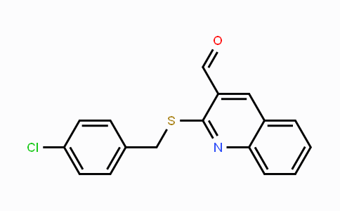 CAS No. 65764-05-8, 2-[(4-Chlorobenzyl)sulfanyl]-3-quinolinecarbaldehyde