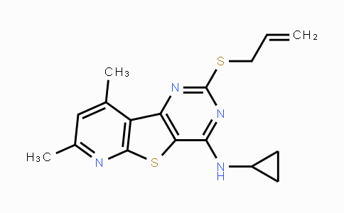 CAS No. 439110-63-1, 2-(Allylsulfanyl)-N-cyclopropyl-7,9-dimethylpyrido[3',2':4,5]thieno[3,2-d]pyrimidin-4-amine