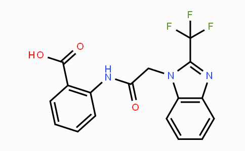 CAS No. 672950-89-9, 2-({2-[2-(Trifluoromethyl)-1H-1,3-benzimidazol-1-yl]acetyl}amino)benzenecarboxylic acid