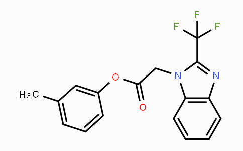 CAS No. 672950-91-3, 3-Methylphenyl 2-[2-(trifluoromethyl)-1H-1,3-benzimidazol-1-yl]acetate