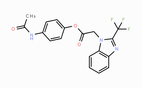 CAS No. 672950-99-1, 4-(Acetylamino)phenyl 2-[2-(trifluoromethyl)-1H-1,3-benzimidazol-1-yl]acetate