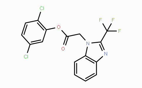 CAS No. 672951-06-3, 2,5-Dichlorophenyl 2-[2-(trifluoromethyl)-1H-1,3-benzimidazol-1-yl]acetate