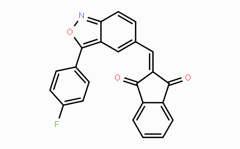 CAS No. 685107-61-3, 2-{[3-(4-Fluorophenyl)-2,1-benzisoxazol-5-yl]methylene}-1H-indene-1,3(2H)-dione