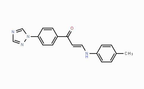 CAS No. 685107-73-7, (E)-3-(4-Toluidino)-1-[4-(1H-1,2,4-triazol-1-yl)phenyl]-2-propen-1-one