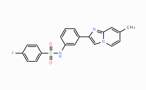 CAS No. 685107-40-8, 4-Fluoro-N-[3-(7-methylimidazo[1,2-a]pyridin-2-yl)phenyl]benzenesulfonamide