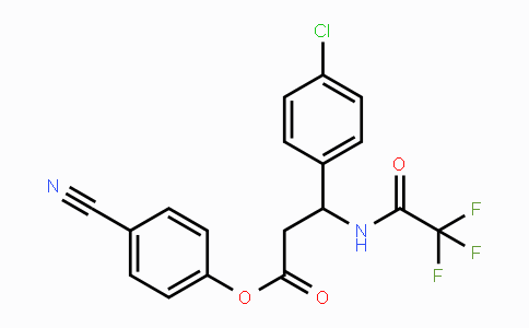 CAS No. 866039-30-7, 4-Cyanophenyl 3-(4-chlorophenyl)-3-[(2,2,2-trifluoroacetyl)amino]propanoate