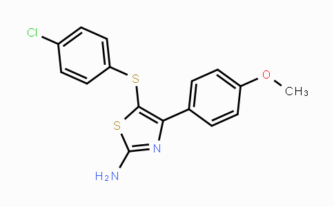 CAS No. 685108-05-8, 5-[(4-Chlorophenyl)sulfanyl]-4-(4-methoxyphenyl)-1,3-thiazol-2-ylamine