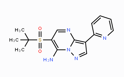CAS No. 685108-13-8, 6-(tert-Butylsulfonyl)-3-(2-pyridinyl)pyrazolo[1,5-a]pyrimidin-7-ylamine