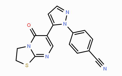 CAS No. 956961-79-8, 4-[5-(5-Oxo-2,3-dihydro-5H-[1,3]thiazolo[3,2-a]pyrimidin-6-yl)-1H-pyrazol-1-yl]benzenecarbonitrile