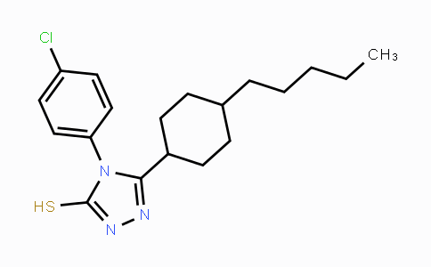 CAS No. 866040-03-1, 4-(4-Chlorophenyl)-5-(4-pentylcyclohexyl)-4H-1,2,4-triazole-3-thiol