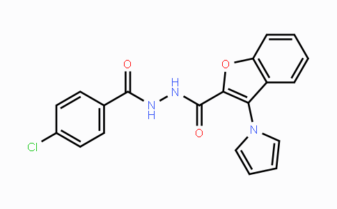CAS No. 866040-18-8, N'-(4-Chlorobenzoyl)-3-(1H-pyrrol-1-yl)-1-benzofuran-2-carbohydrazide