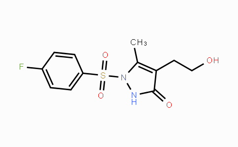CAS No. 866040-30-4, 1-[(4-Fluorophenyl)sulfonyl]-4-(2-hydroxyethyl)-5-methyl-1,2-dihydro-3H-pyrazol-3-one