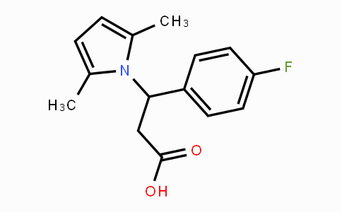 CAS No. 866040-75-7, 3-(2,5-Dimethyl-1H-pyrrol-1-yl)-3-(4-fluorophenyl)propanoic acid