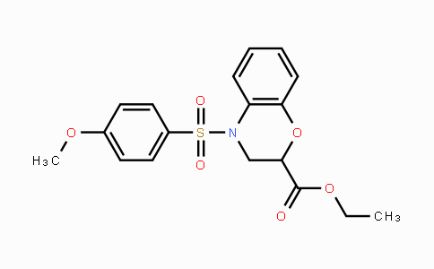 CAS No. 866041-06-7, Ethyl 4-[(4-methoxyphenyl)sulfonyl]-3,4-dihydro-2H-1,4-benzoxazine-2-carboxylate