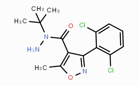 CAS No. 866041-11-4, N-(tert-Butyl)-3-(2,6-dichlorophenyl)-5-methyl-4-isoxazolecarbohydrazide