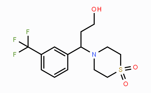 CAS No. 866041-22-7, 4-{3-Hydroxy-1-[3-(trifluoromethyl)phenyl]propyl}-1lambda~6~,4-thiazinane-1,1-dione