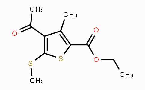 CAS No. 74597-79-8, Ethyl 4-acetyl-3-methyl-5-(methylsulfanyl)-2-thiophenecarboxylate