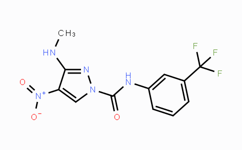 CAS No. 318517-36-1, 3-(Methylamino)-4-nitro-N-[3-(trifluoromethyl)phenyl]-1H-pyrazole-1-carboxamide