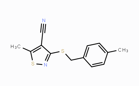 CAS No. 338778-15-7, 5-Methyl-3-[(4-methylbenzyl)sulfanyl]-4-isothiazolecarbonitrile