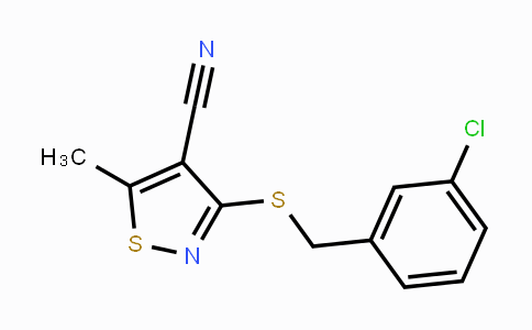 CAS No. 338778-17-9, 3-[(3-Chlorobenzyl)sulfanyl]-5-methyl-4-isothiazolecarbonitrile