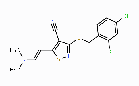 CAS No. 338778-65-7, 3-[(2,4-Dichlorobenzyl)sulfanyl]-5-[2-(dimethylamino)vinyl]-4-isothiazolecarbonitrile