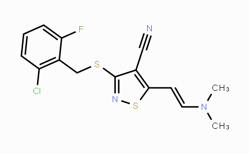 CAS No. 338778-67-9, 3-[(2-Chloro-6-fluorobenzyl)sulfanyl]-5-[2-(dimethylamino)vinyl]-4-isothiazolecarbonitrile