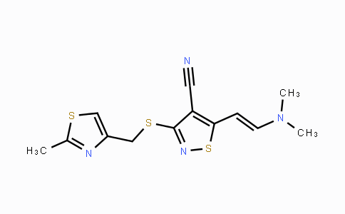 CAS No. 338778-83-9, 5-[2-(Dimethylamino)vinyl]-3-{[(2-methyl-1,3-thiazol-4-yl)methyl]sulfanyl}-4-isothiazolecarbonitrile